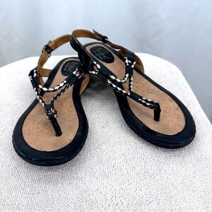 BOC Womens Sandals 8M Black Buckle Strap New